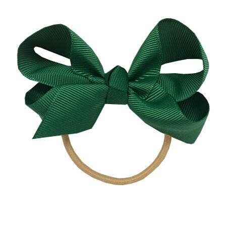Maxima Haarschleife mit Gummiband in dunkelgrün