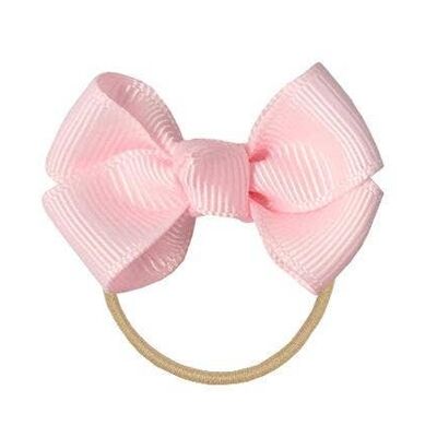 Estelle hair bow with elastic in powder pink