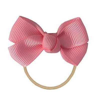 Estelle hair bow with elastic band in pink