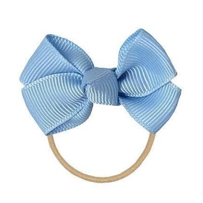 Estelle hair bow with elastic band in light blue