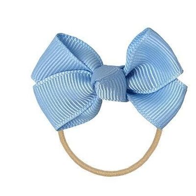 Estelle hair bow with elastic band in light blue