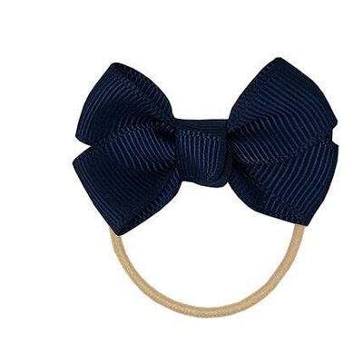 Estelle hair bow with elastic band in dark blue