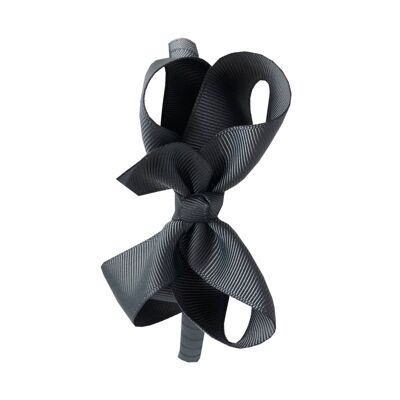 Maxima hair bow with headband in anthracite