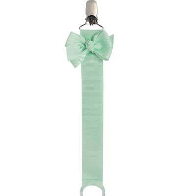 Mint pacifier chain with bow