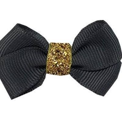Estelle Étoile hair bow with clip gold and anthracite
