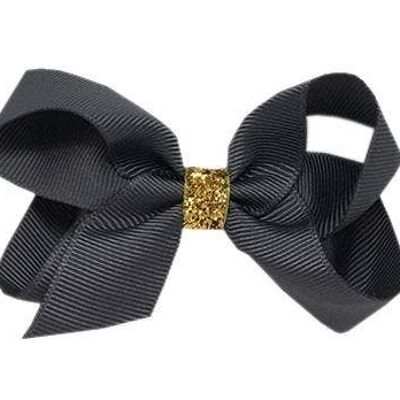 Maxima Étoile hair bow with clip gold and anthracite