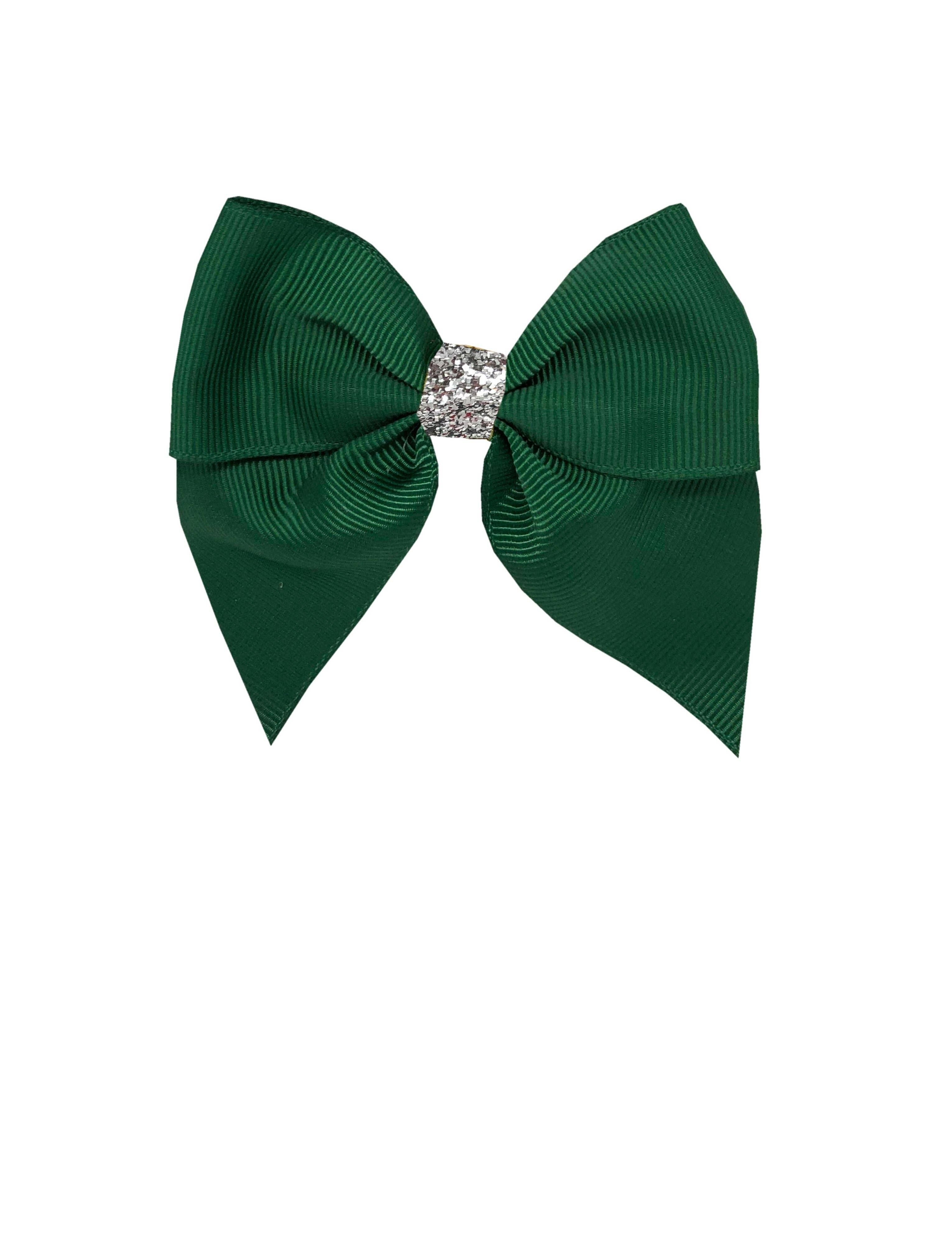 Chloe mini Étoile Haarschleife mit Clip silber und dunkelgr