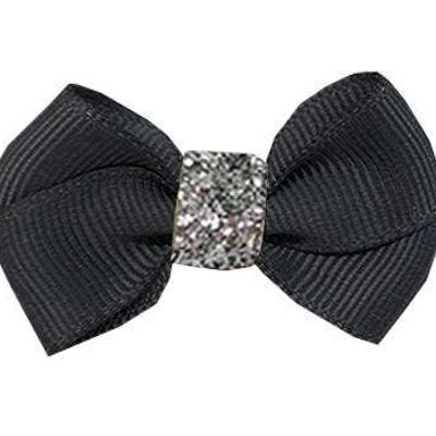 Estelle Étoile hair bow with clip silver and anthracite