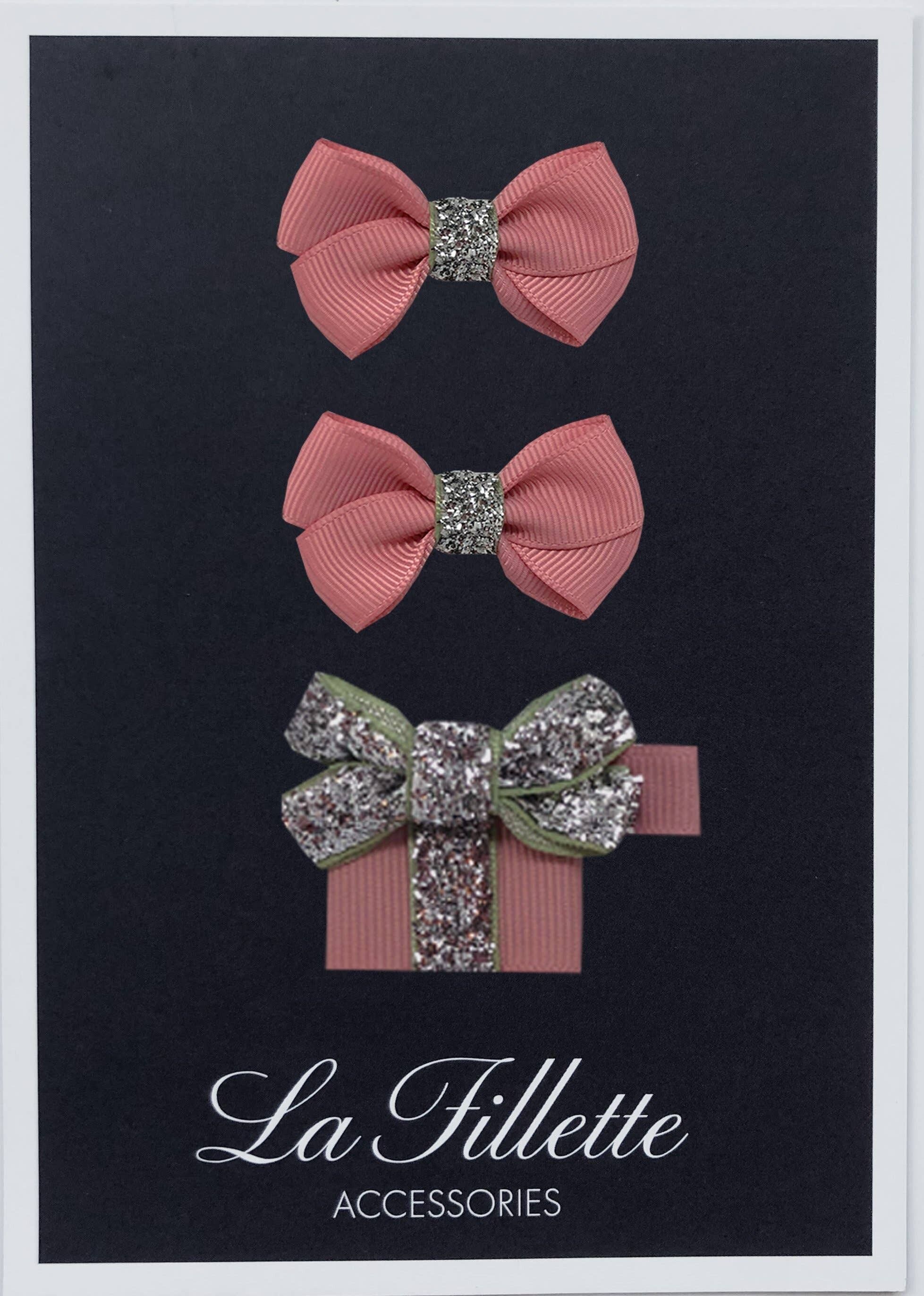 Estelle et cadeau Set mit Clip silber altrosa