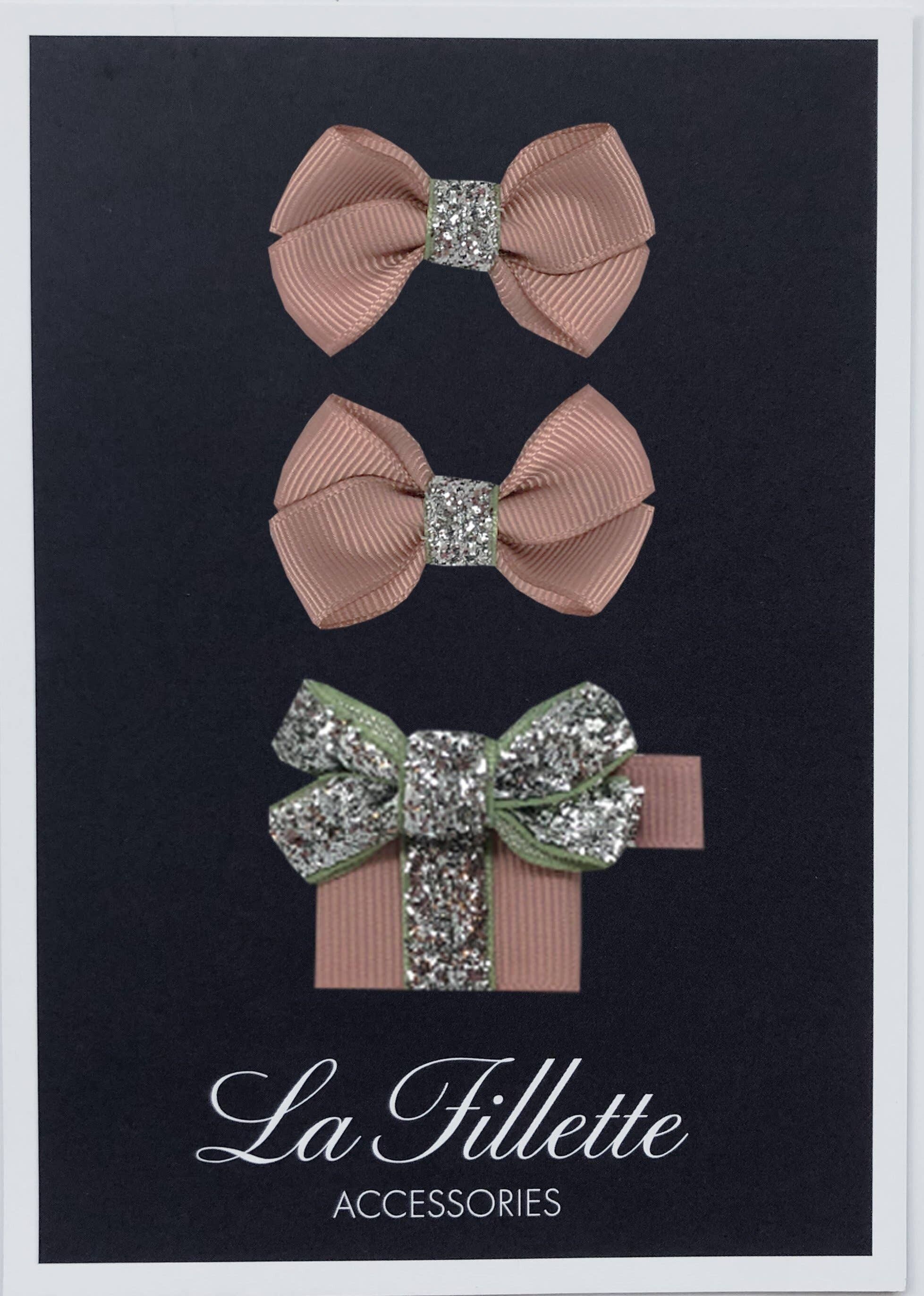 Estelle et cadeau Set mit Clip silber antikrosa