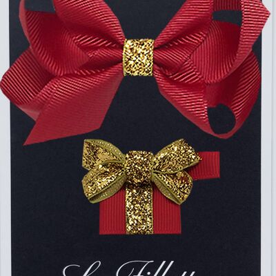 Parure Maxima et cadeau con clip rosso oro