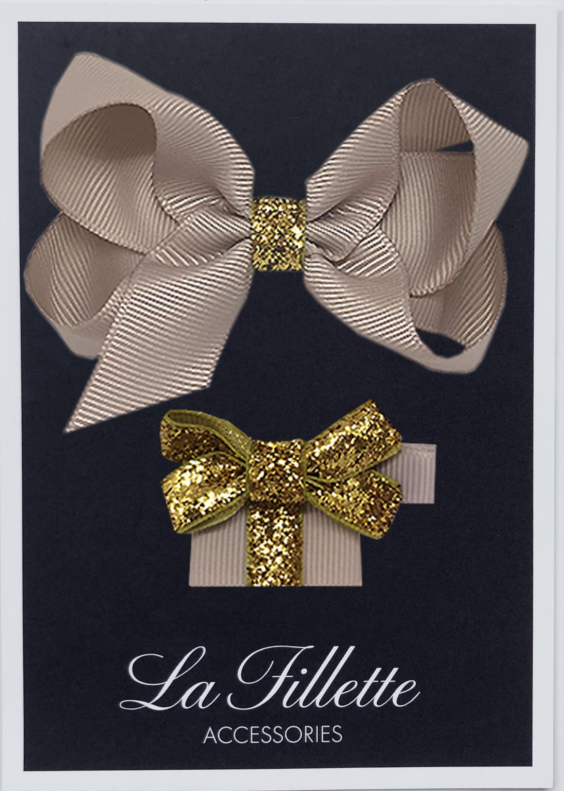 Maxima et cadeau Set mit Clip gold taupe