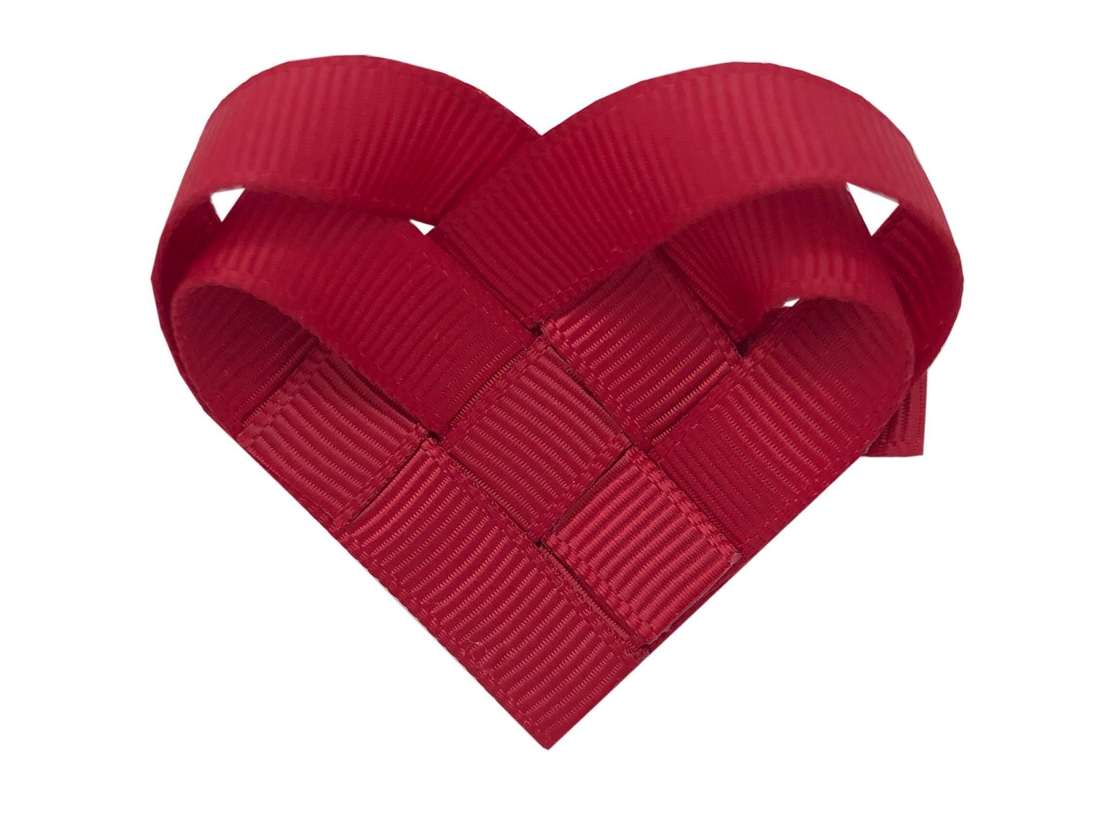 Barrette Je t'aime con clip in rosso caldo