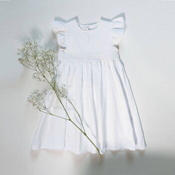 Robe blanche en lin bio 3