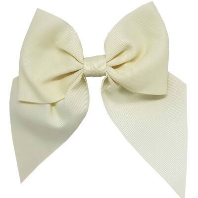 Chloé hair bow with clip in ivory