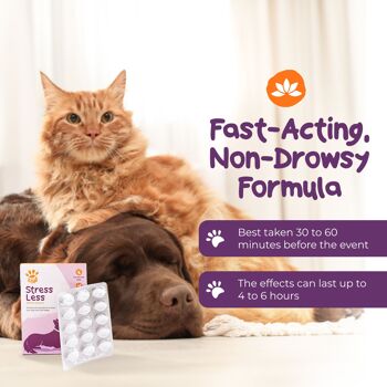 Produit calmant naturel anti-stress pour chats et chiens qui aide à soulager l'anxiété et le stress. 3