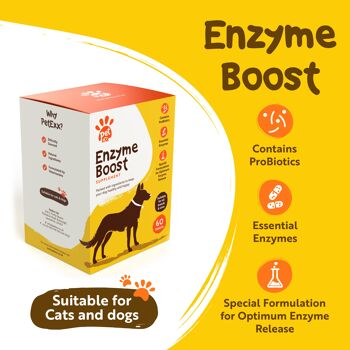Supplément Enzyme Boost pour chiens et chats souffrant d'un manque d'enzymes naturelles 2