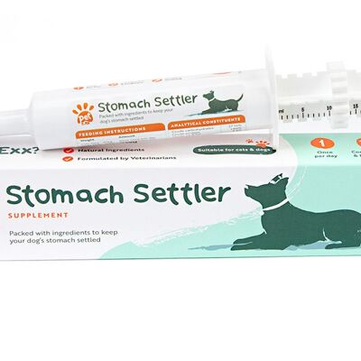 Stomach Settler 30ml probiotic supplement for pets with upset stomachs and diarrhoea