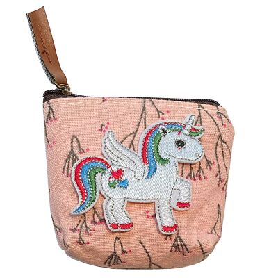Wallet Embroidered Unicorn Patch