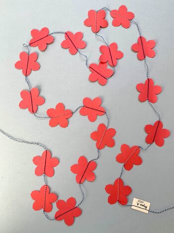 Guirlande - Fleur de cerisier / Rouge corail 2