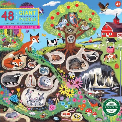 eeBoo - Giant Puzzle 48 pcs - Within the Country