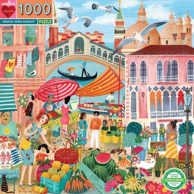 eeBoo - Puzzle 1000 pcs - Venice Open Market