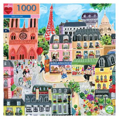 eeBoo - Puzzle 1000 pcs - Paris in a Day