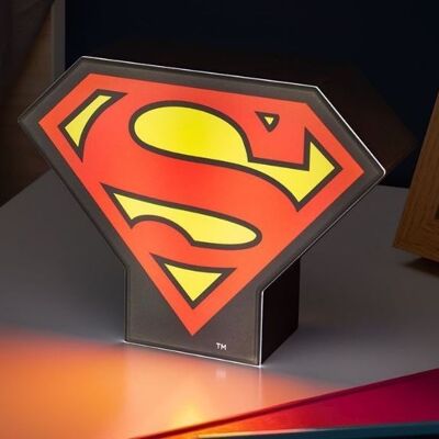 Logotipo de Superman iluminado de DC Comics