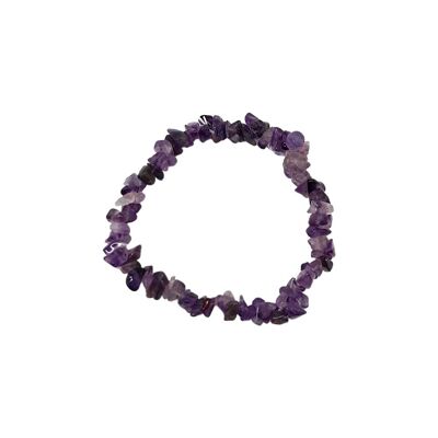 Edelstein Chip Stretch Armband Amethyst