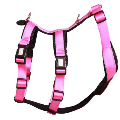 Safety Harness - Patch&Safe - Pink-Black - XXS- Dogs from 3.kg/15cm