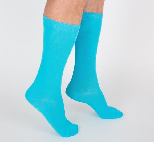 Chaussettes De Ville unie - Bleu turquoise