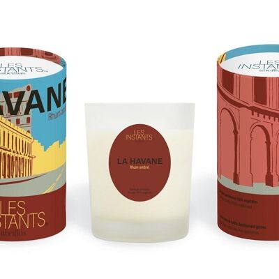 Scented candle - Moments - Havana - Amber rum - 45h - 180g