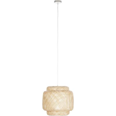 Suspension 28550BS Beige - abat jour Bambou