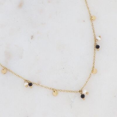 Maryse necklace - black agate