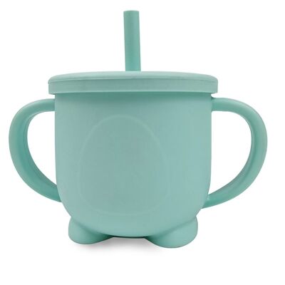 Silicone baby drinking cup | lid | straw | various colors