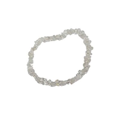 Bracelet extensible à puce de pierres précieuses Quartz clair