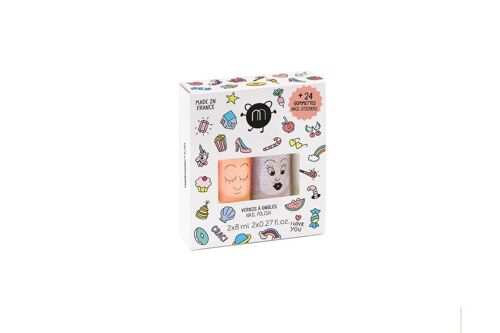 Nailmatic CRACK 2 Pack with Stickers (Flamingo & Polly)