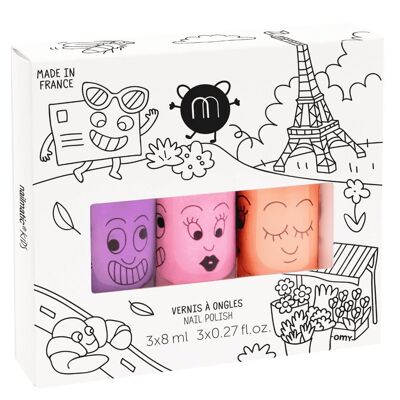 Nagellack Paris 3 Marshi/Dolly/Flamingo