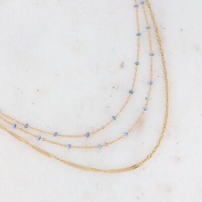 Frederique necklace - gold denim