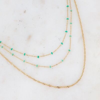Frederique necklace - green gold