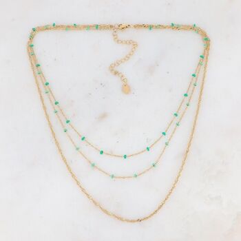 Collier Frédérique - doré vert 2