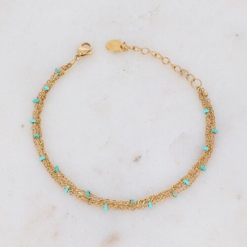 Bracelet Frédérique - doré turquoise