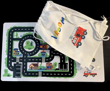 Tapis de jeux éducatif enfant pour petites voitures- bébé - Tapis et sac de transport 1