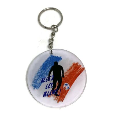 Porte clé rond football - Bijoux - Cadeaux Homme - Silhouette