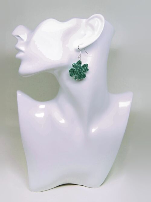 Boucles d'oreilles trèfle porte bonheur - Bijoux - St Patrick