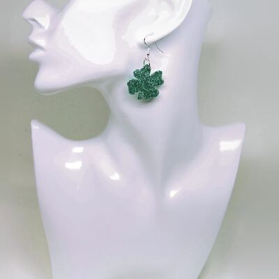 Boucles d'oreilles trèfle porte bonheur - Bijoux - St Patrick