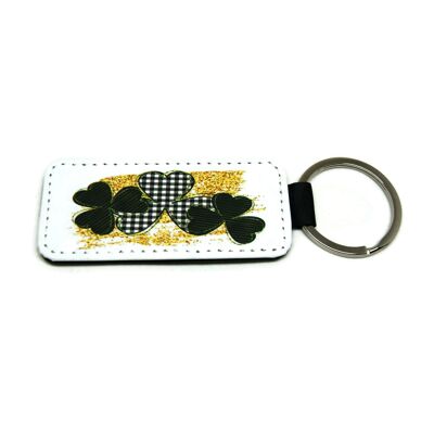 Porte clés avec trèfles - bijoux - St Patrick - Cadeaux Homme - Porte clé 3 trèfles