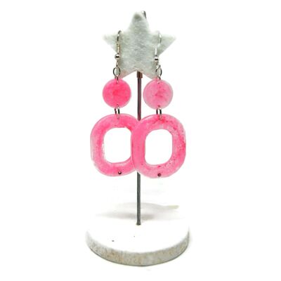 Pink hoop earrings - Jewelry