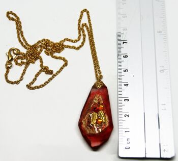 Pendentif rouge et or - Bijoux 4