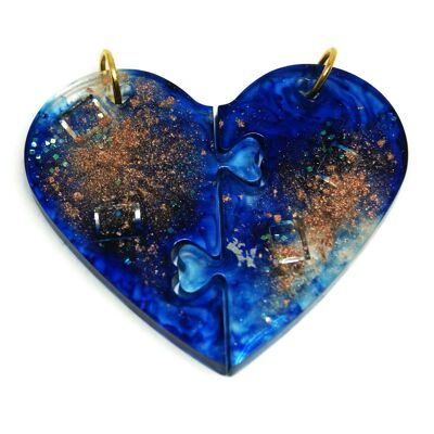 Pendant You and Me blue heart - Jewelery